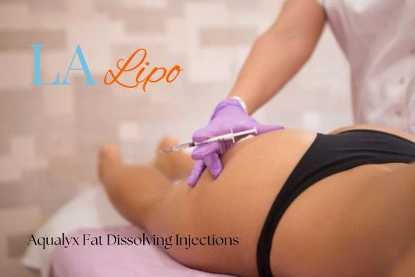Woman having fat dissolving injections Felixstowe on thighs