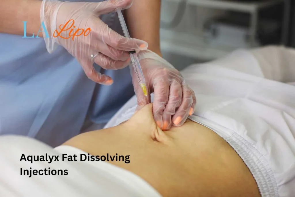 woman having fat dissolving injections Felixstowe in the stomach