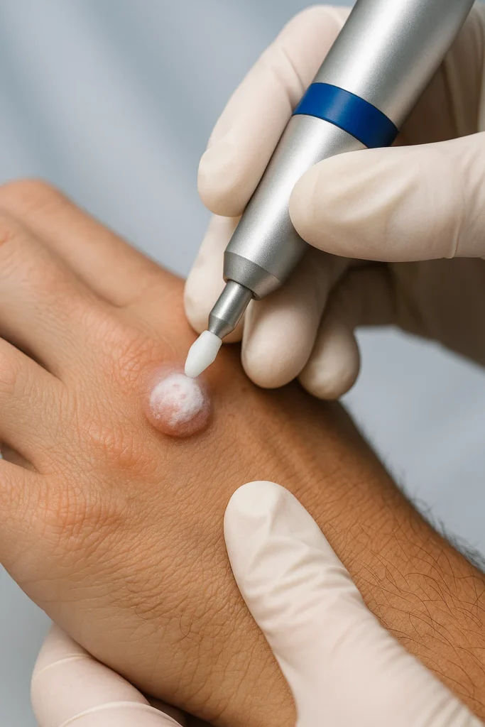 example of wart removal Felixstowe using cryopen