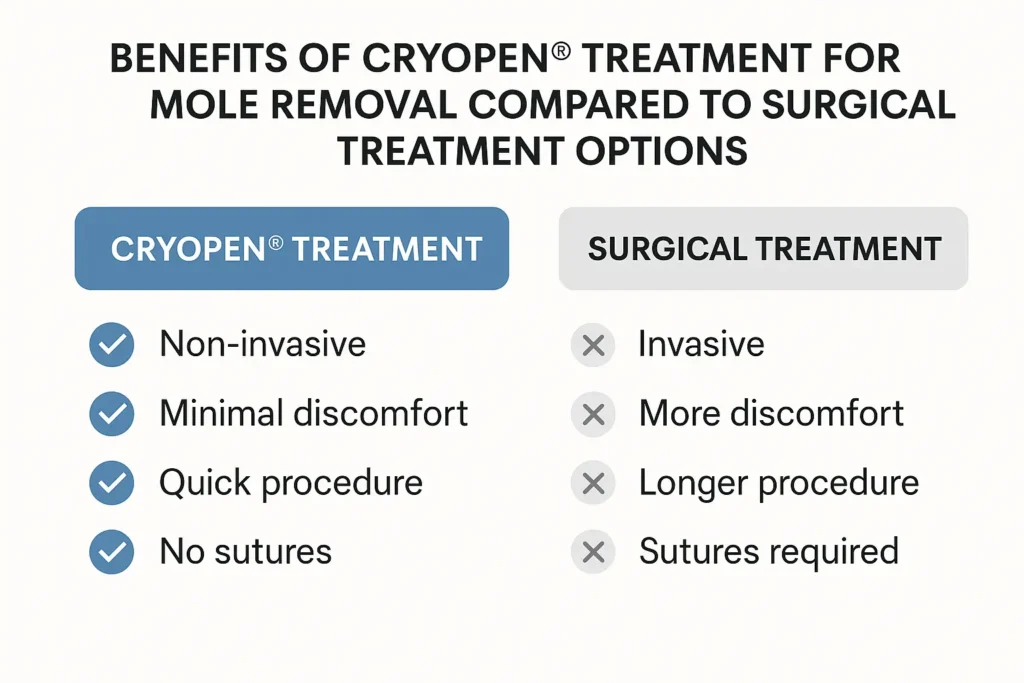 Benefits of facial mole removal Felixstowe - call our team today to book a consultation